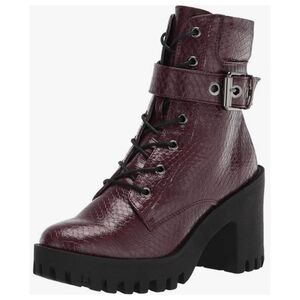 Madden Gir COCOl Burgundy   Boots Lace up Size 11 New
